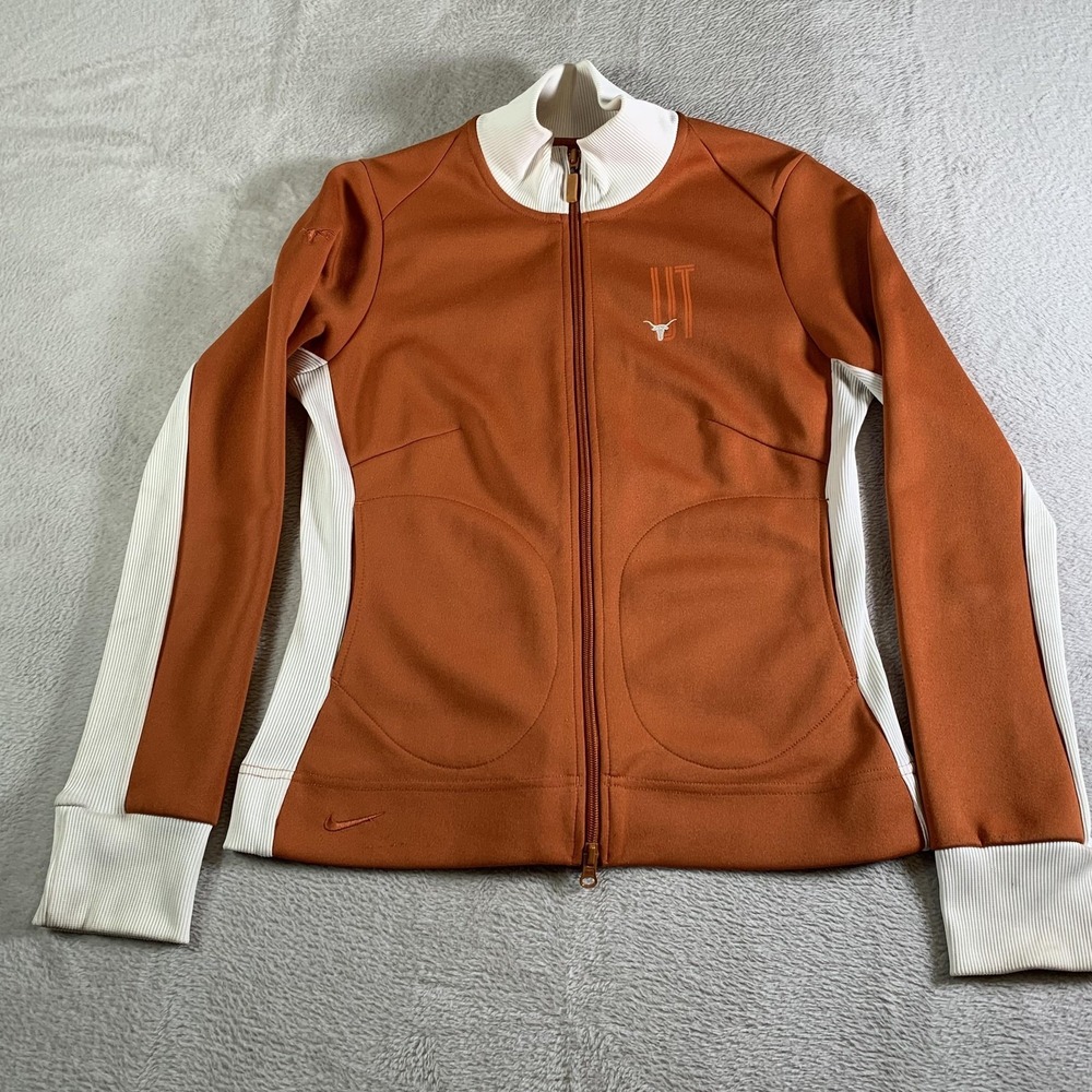 Vintage Texas Longhorns‎ Jacket Womens Small Orange NCAA College Nike Full Zip